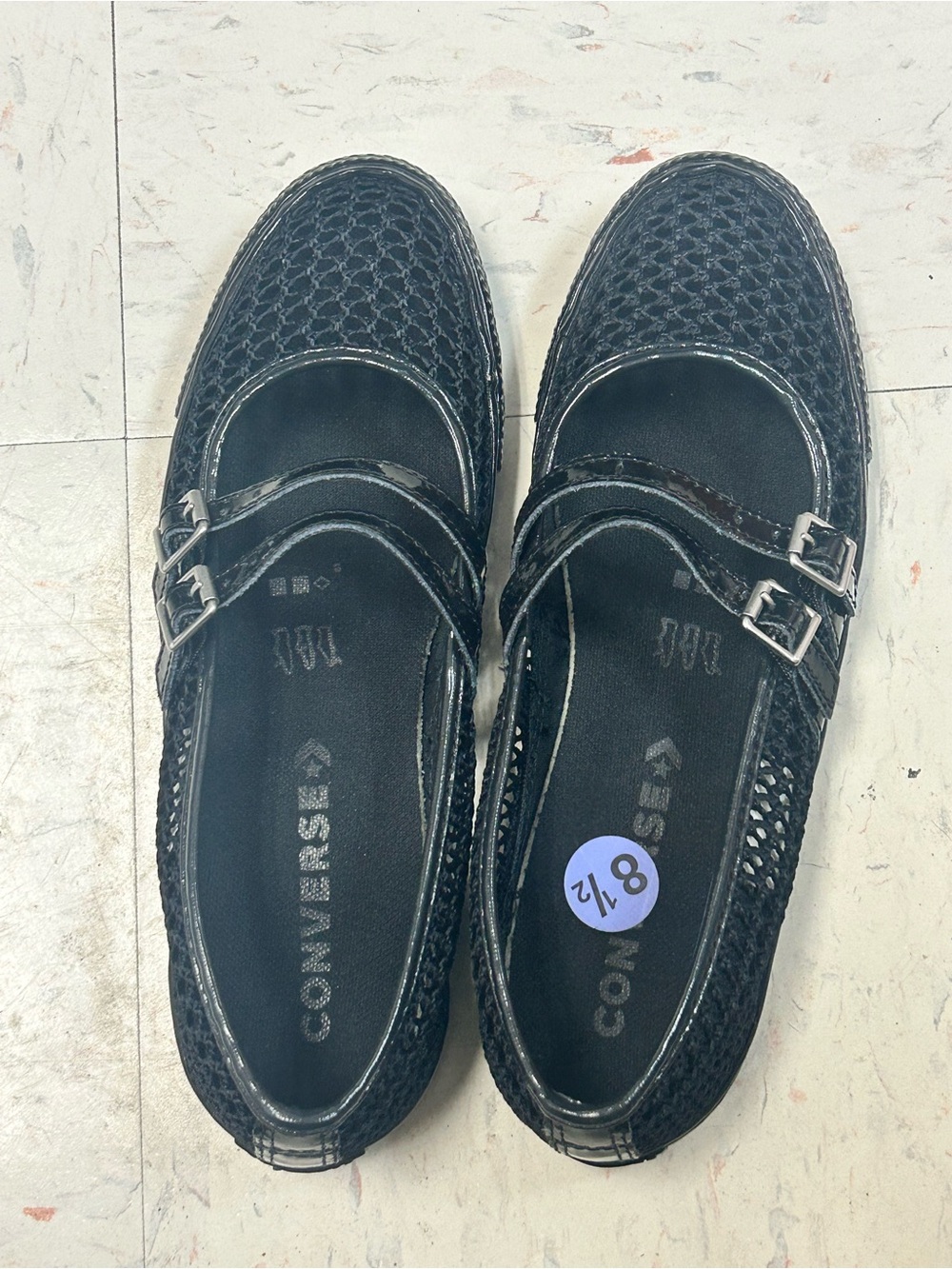 Converse Women's Black Double-Strap Mary Jane Flats 🖤